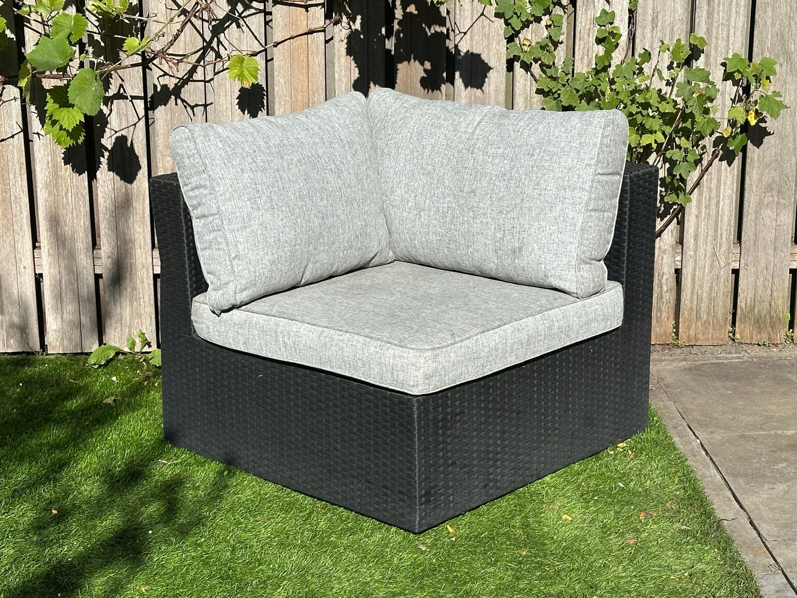 Hoekstuk loungebank antracietzwart RS Furniture, Ophalen, Gebruikt, Loungeset, Wicker