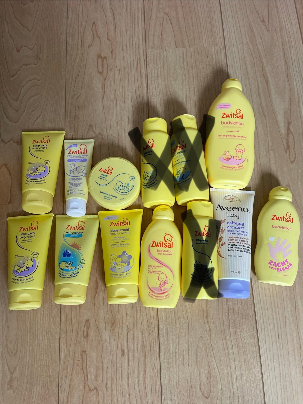 Grote partij Zwitsal en Aveeno babyverzorgingsproducten, Overige merken, Gebruikt, Overige typen, Ophalen of Verzenden