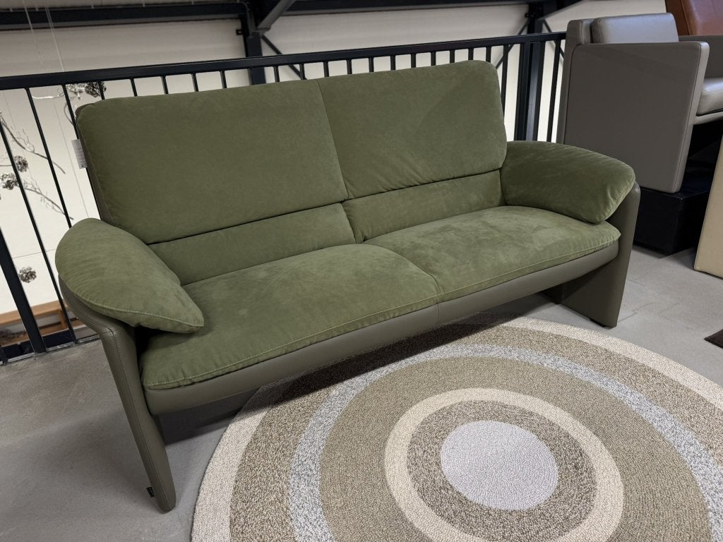 Nieuw Leolux Evidence Catalpa 2,5 zits bank Groen Stof leer, Leolux, Info@leolux.nl, 150 tot 200 cm, 75 tot 100 cm