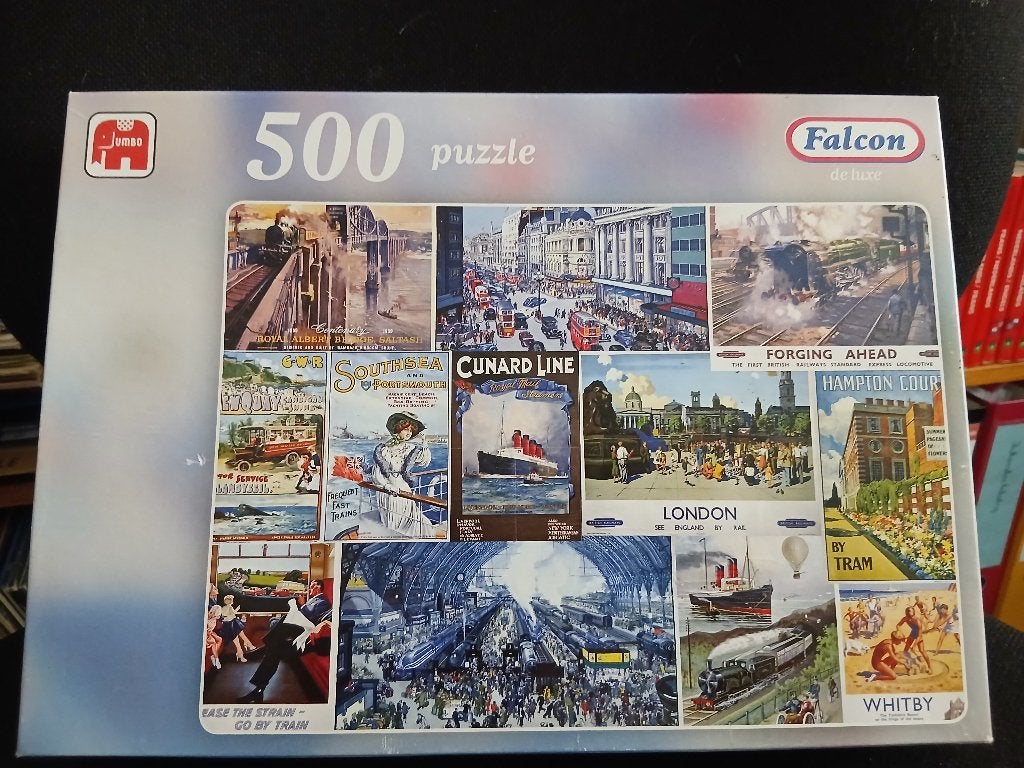 Jumbo Falcon de luze Puzzle Transportation, Hobby en Vrije tijd, Ophalen of Verzenden, 500 t/m 1500 stukjes, Zo goed als nieuw