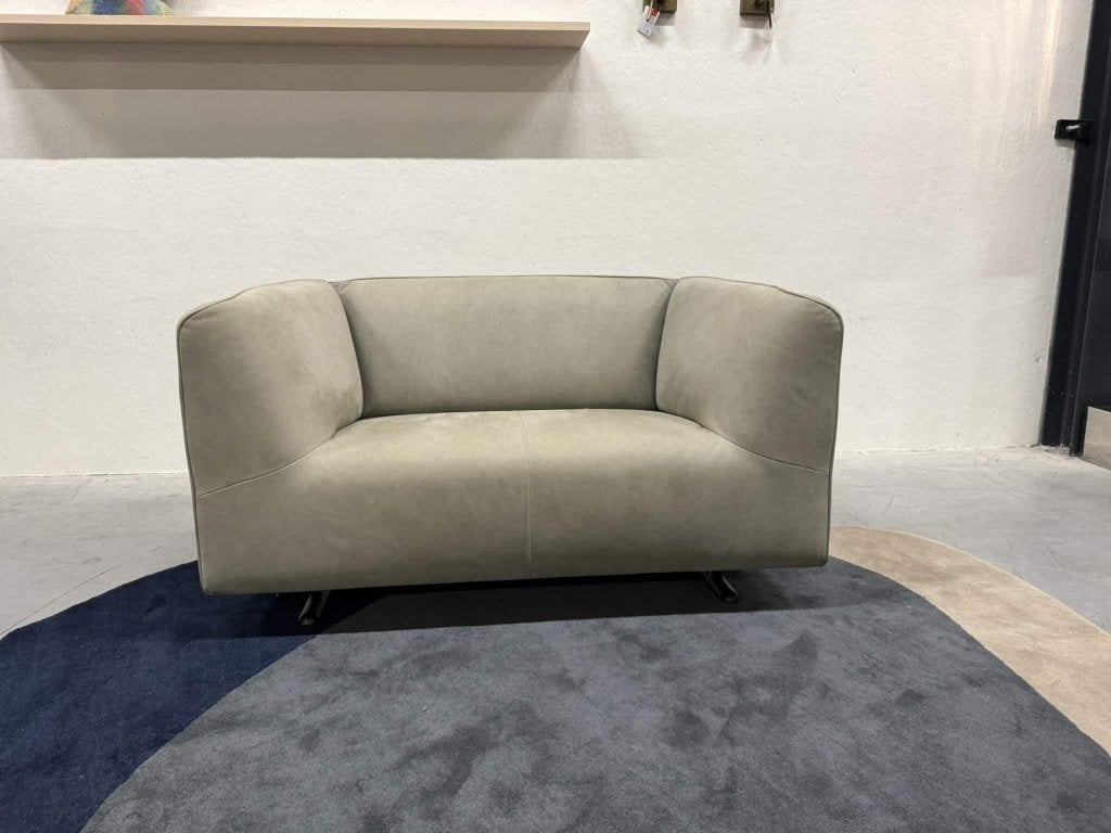 Showmodel Pode Marv Loveseat Danza leer Design Bank Grijs, Huis en Inrichting, Leolux, Info@leolux.nl, Nieuw, Ophalen of Verzenden
