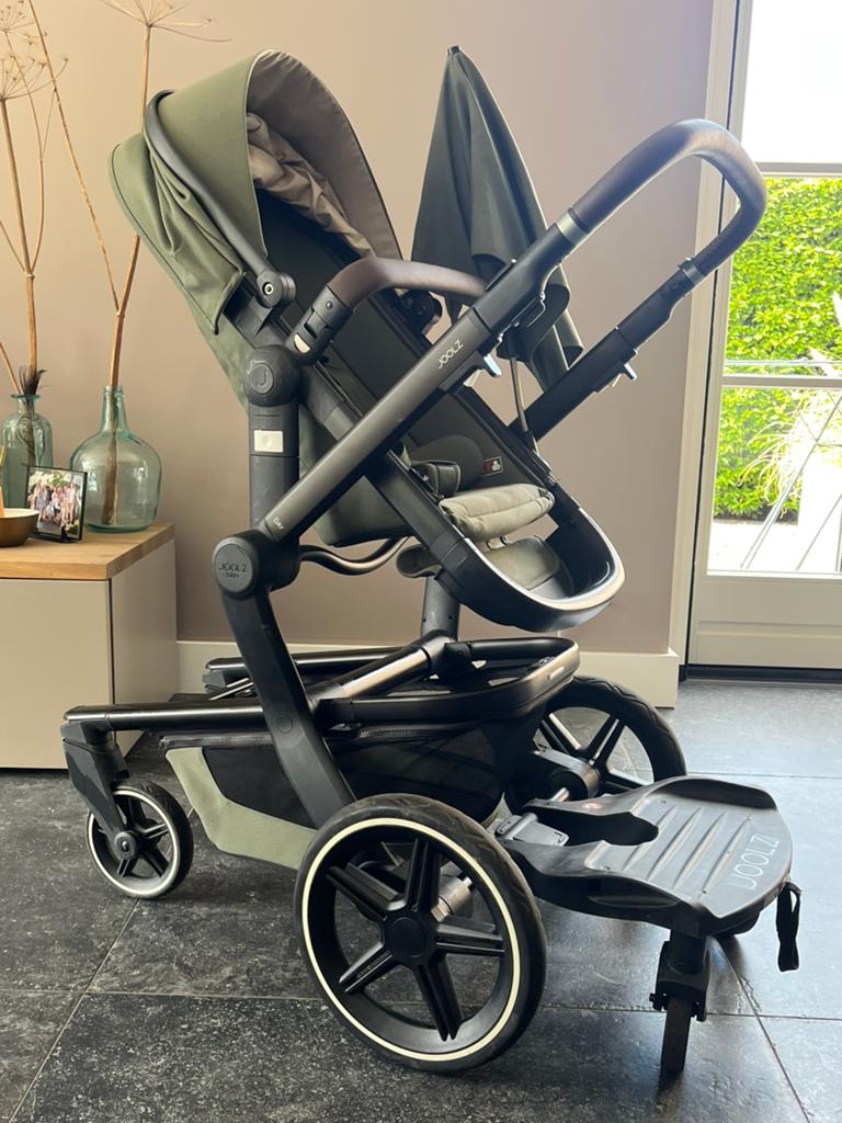 Prachtige Joolz Day+ met veel accessoires, Gebruikt, Verstelbare duwstang, Ophalen, Kinderwagen