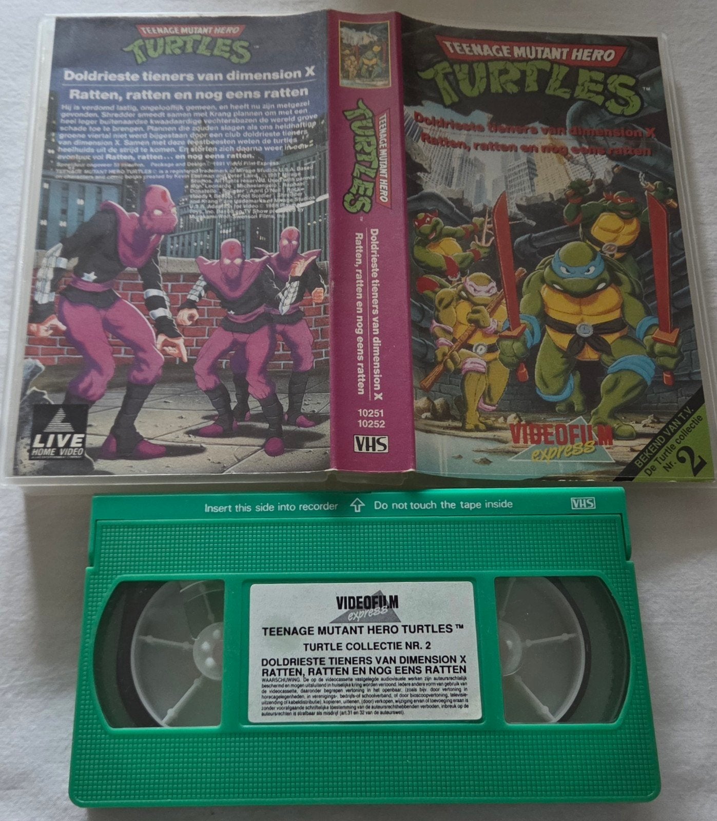 Teenage Mutant Hero Turtles Nummer 2 VHS Cartoon/Animatie, Cd's en Dvd's, VHS | Kinderen en Jeugd, Alle leeftijden, Ophalen of Verzenden