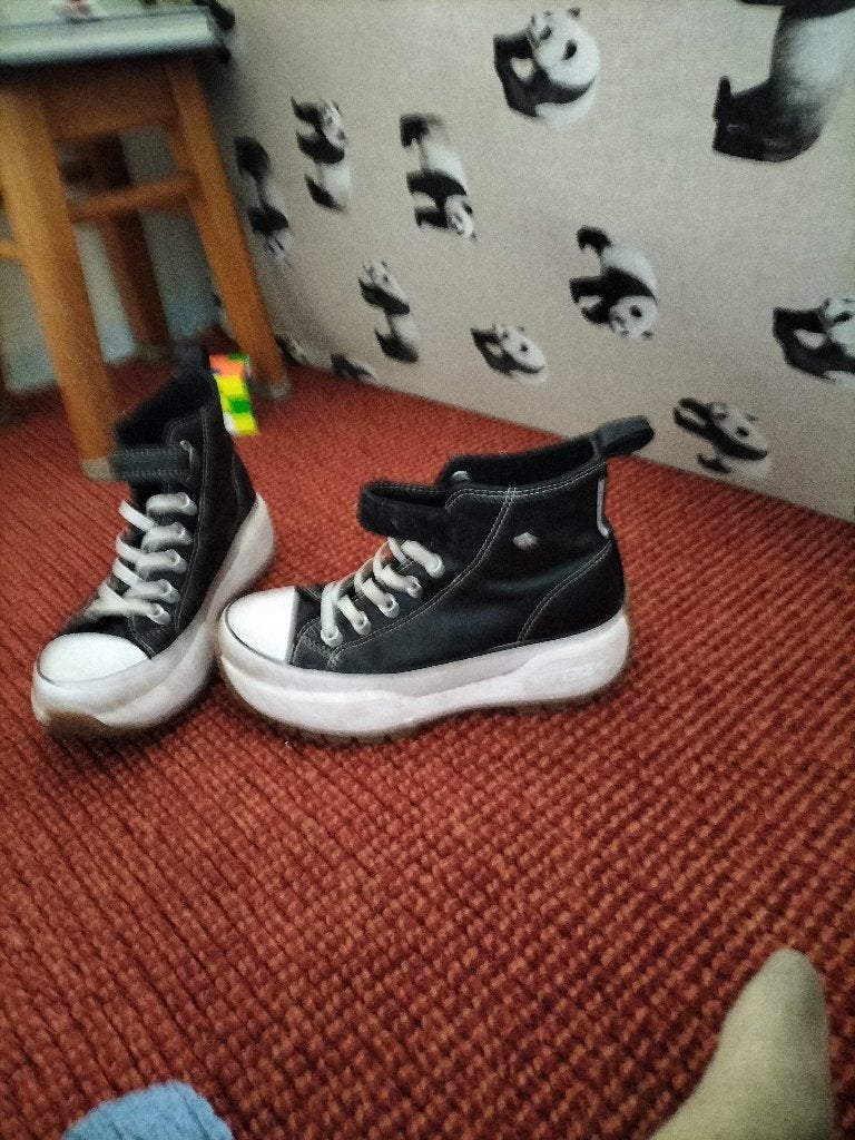 Stoer zwarte schoenen meisje maat 34, Gebruikt, Meisje, Schoenen, Ophalen of Verzenden