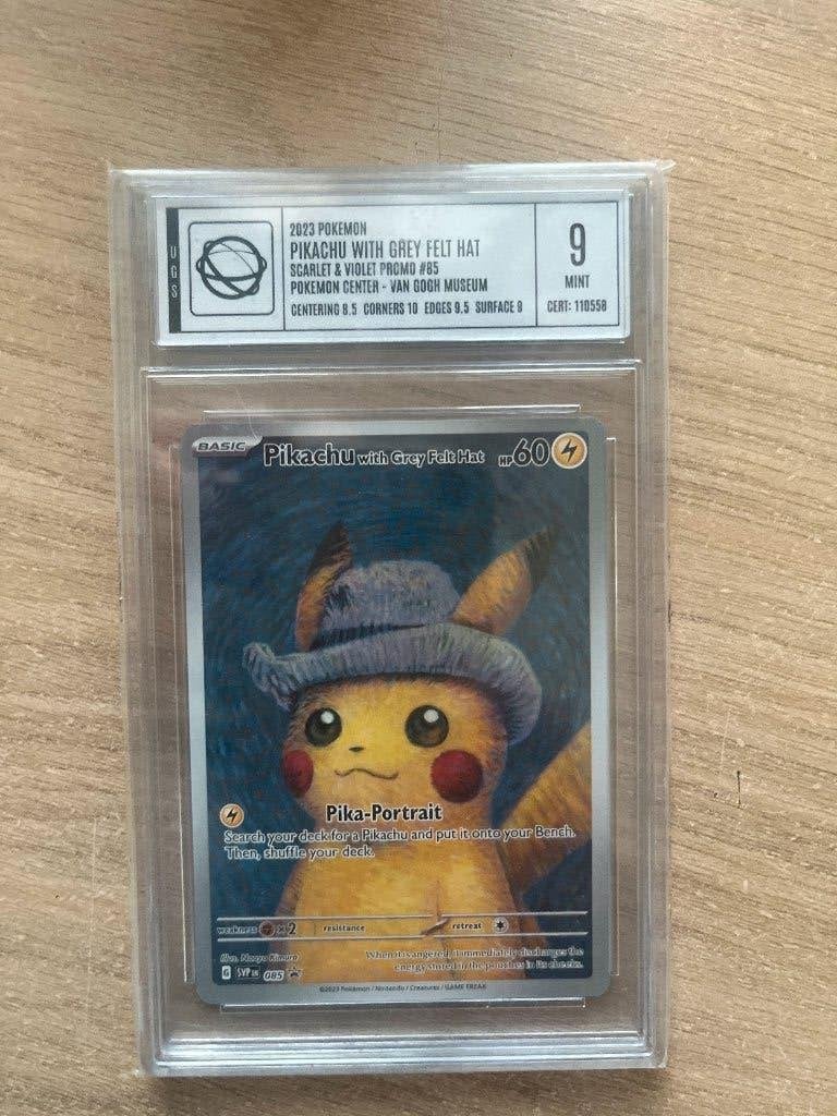 Pikachu van Gogh Museum kaart + canvas (limited edition), Ophalen of Verzenden, Zo goed als nieuw, Losse kaart, Foil