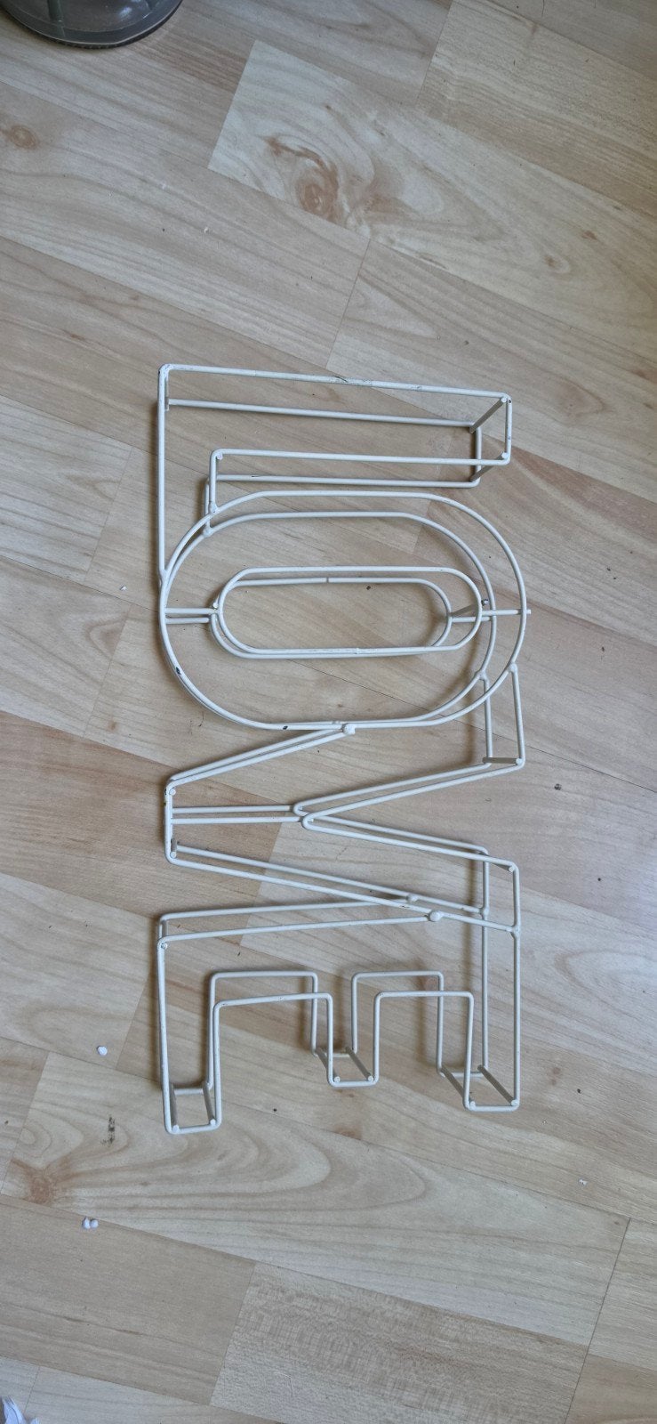 Decoratie voor bruiloft - LOVE draadsculptuur, Ophalen, Gebruikt, Wit, Metaal