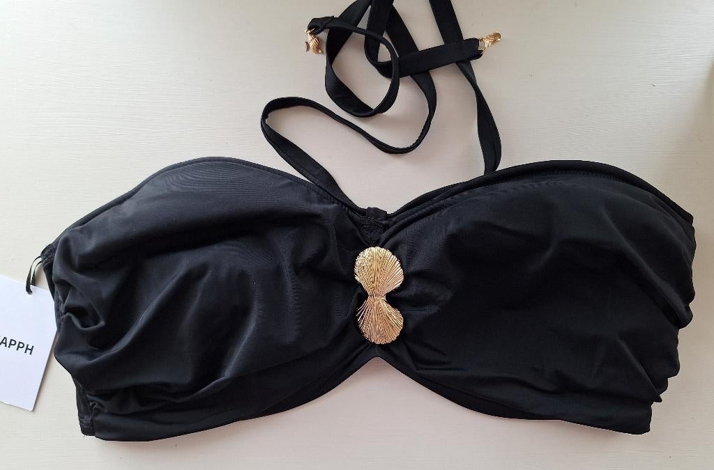 Sapph nieuwe zwarte bandeau bikini top G-cup 100G G100, Zwart, Nieuw, Ophalen of Verzenden, Sapph