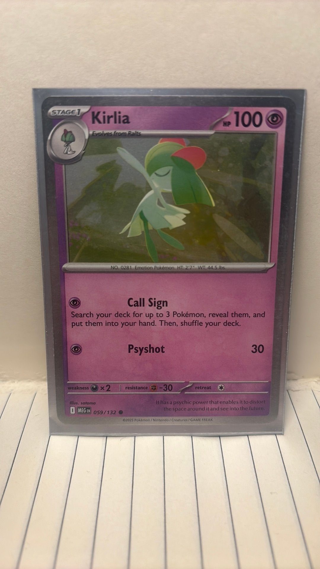 Kirlia 059/132 mega evolution holo cosmos pokemon kaart, Ophalen of Verzenden, Nieuw, Boosterbox