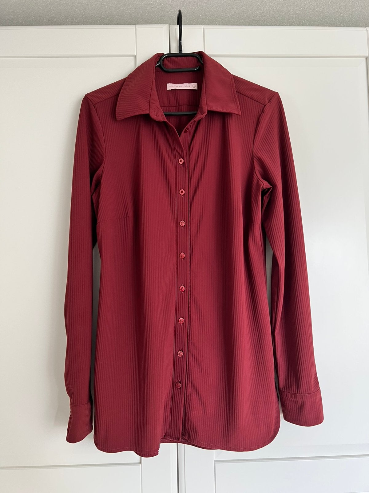 Studio anneloes poppy rib blouse M bordeaux rood, Kleding | Dames, Ophalen of Verzenden, Zo goed als nieuw, X, Rood