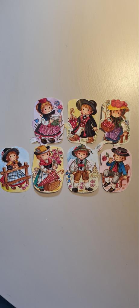 Poëzie plaatjes klederdracht folklore, Verzamelen, Ophalen of Verzenden