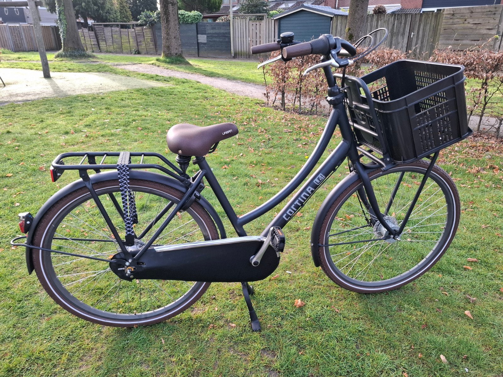 ANTRACIET CORTINA U4 DAMESFIETS 50CM  HANDREMM 3 VERSNELLING, Ophalen, Zo goed als nieuw, Cortina U4 transportfiets, Versnellingen