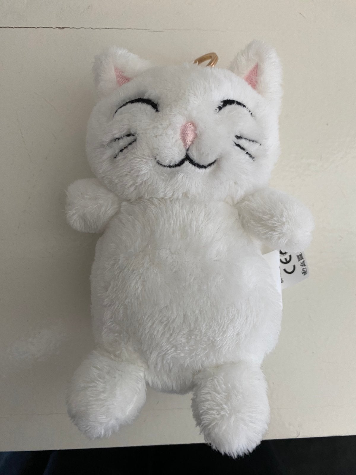 Sleutelhanger knuffel poes 14 cm lang HEMA, Ophalen, Hema, Zo goed als nieuw, Kat