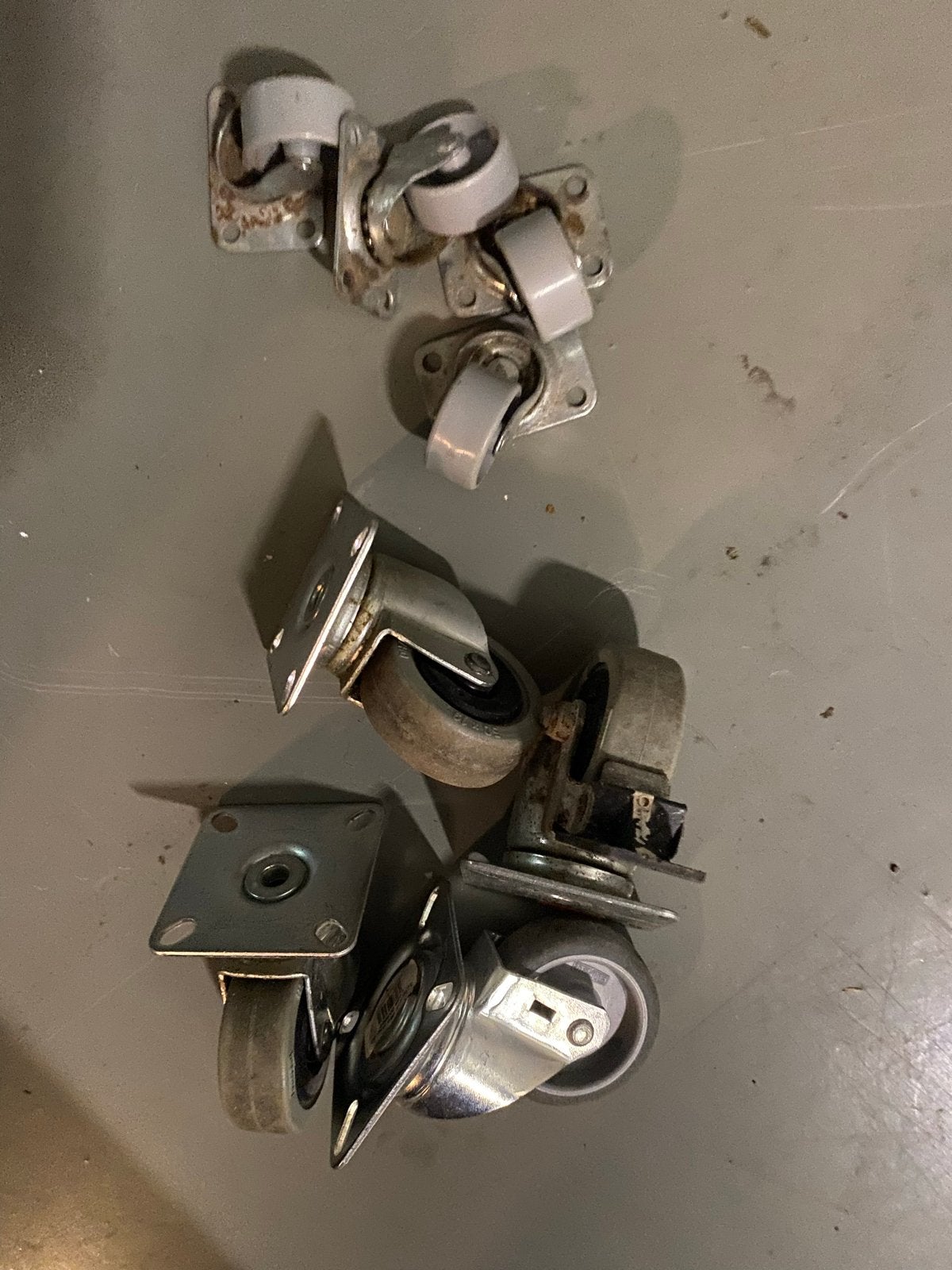 Set van diverse zwenkwielen en bokwielen, Ophalen of Verzenden, Gebruikt