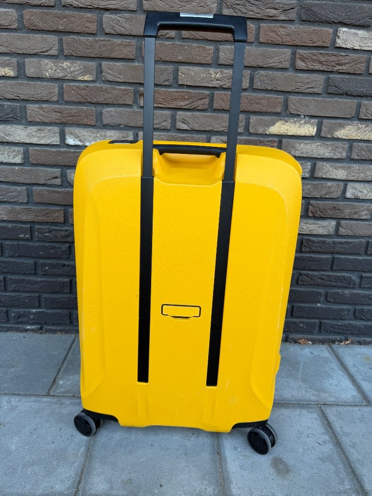 Prima tweedehands Samsonite koffer - Geel, Gebruikt, Hard kunststof, Slot, 35 tot 45 cm