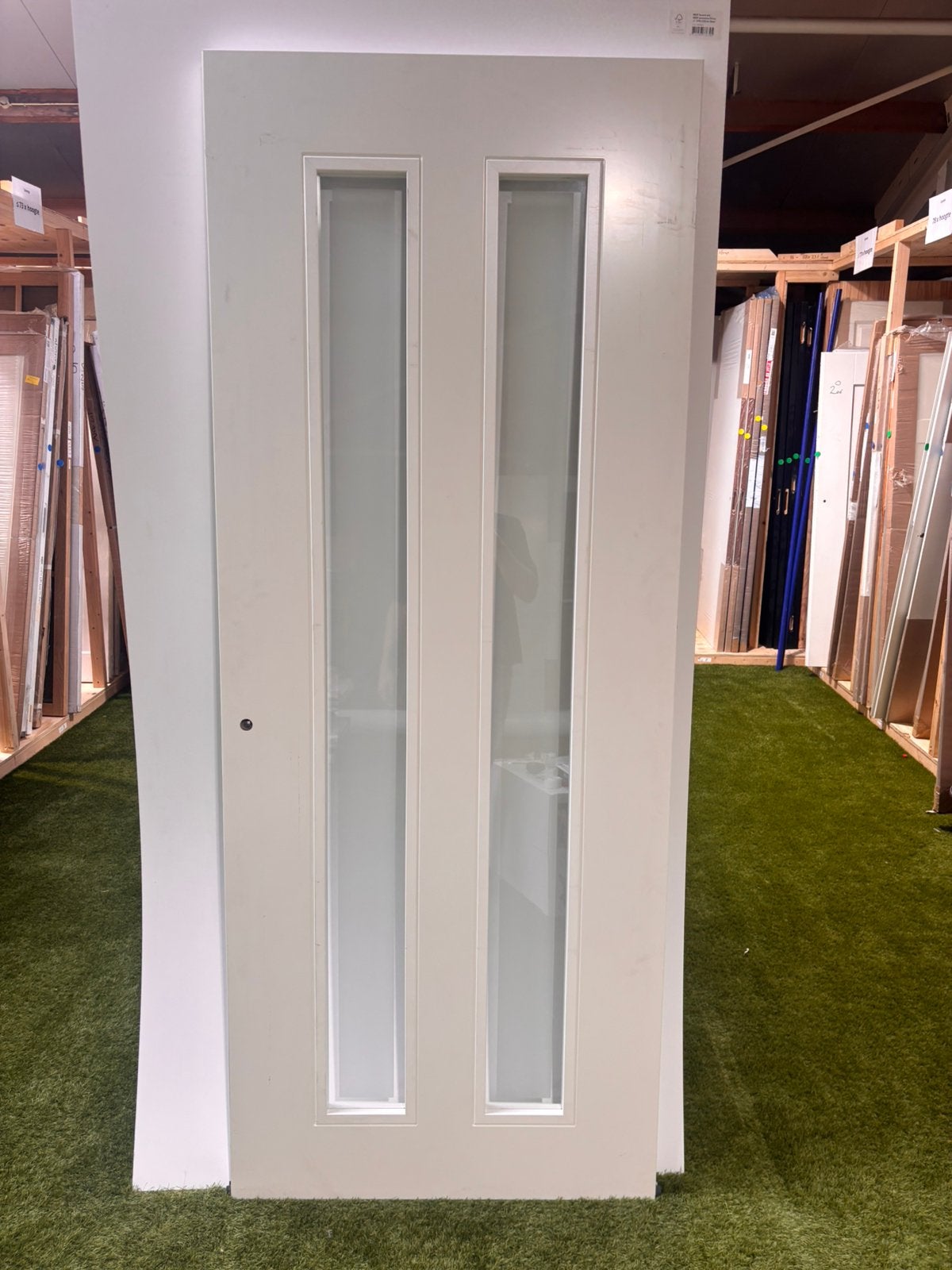 Svedex AE12 stompe binnendeur met glas 93 x 231,5 cm links, Doe-het-zelf en Verbouw, Deuren en Horren, 80 tot 100 cm, 215 cm of meer