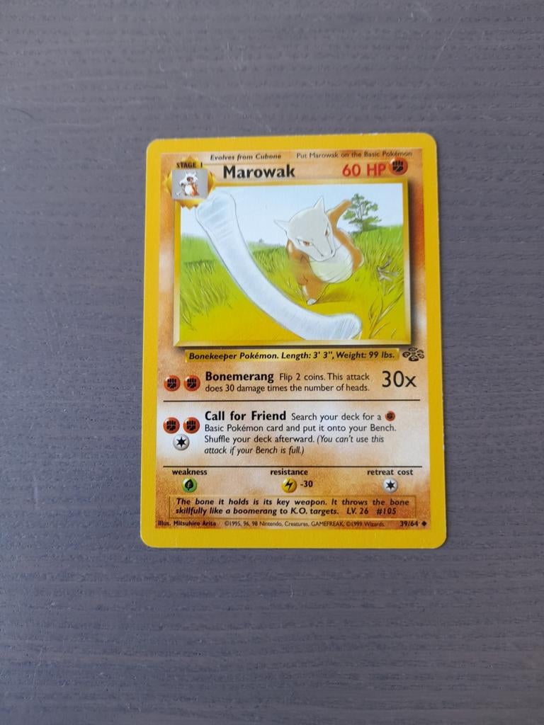 1999 jungle set 39/64 marowak, Ophalen of Verzenden, Gebruikt, Losse kaart