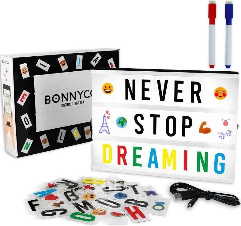 Bonnyco LED Lichtbak met 400 Letters en Emoji's, Meerkleurig, Nieuw, Ophalen of Verzenden, Overige typen