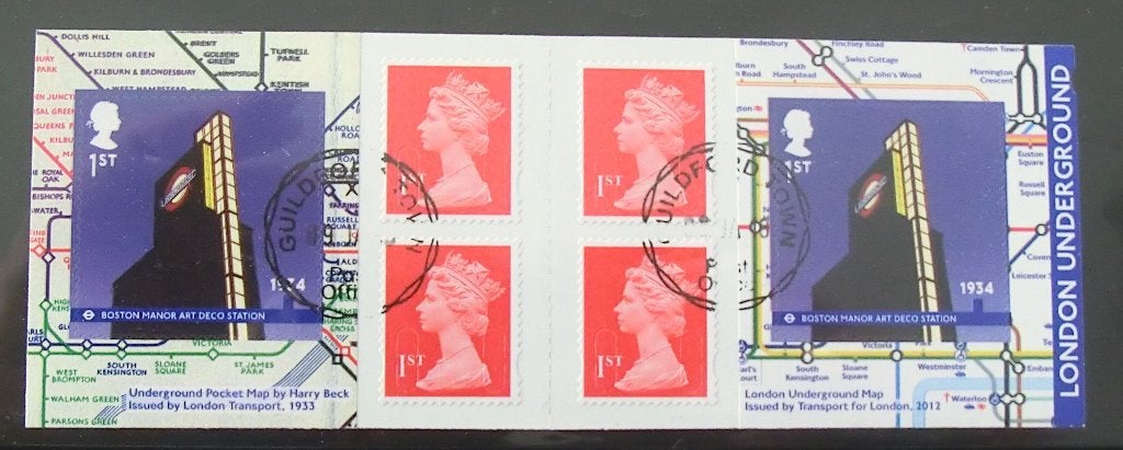 postzegelboekje Engeland, PM 35, gest, Ophalen of Verzenden, Gestempeld