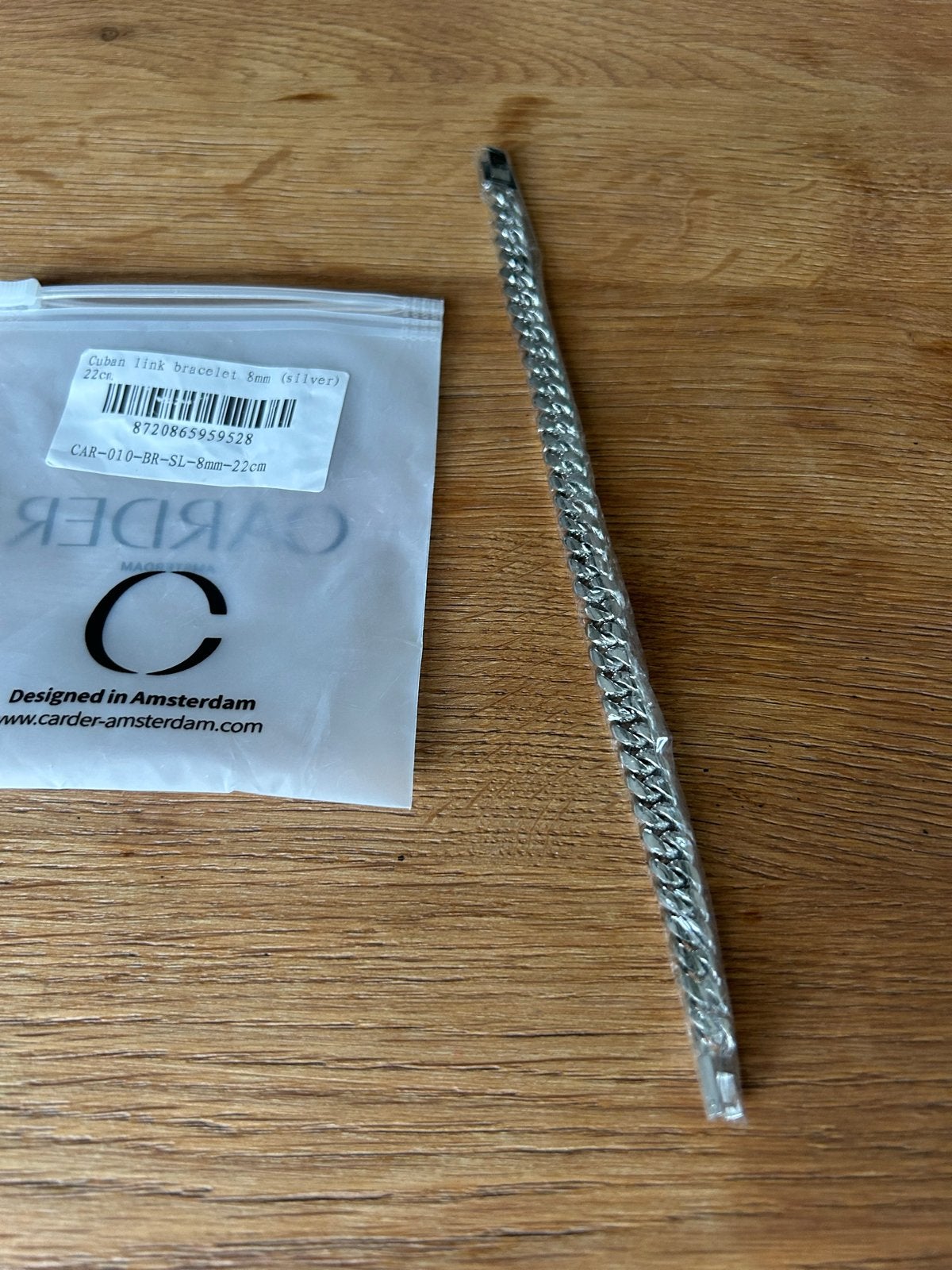 Nieuwe Cuban Link Armband Zilver 8mm 22cm - Carder Amsterdam, Ophalen of Verzenden, Nieuw, Zilver