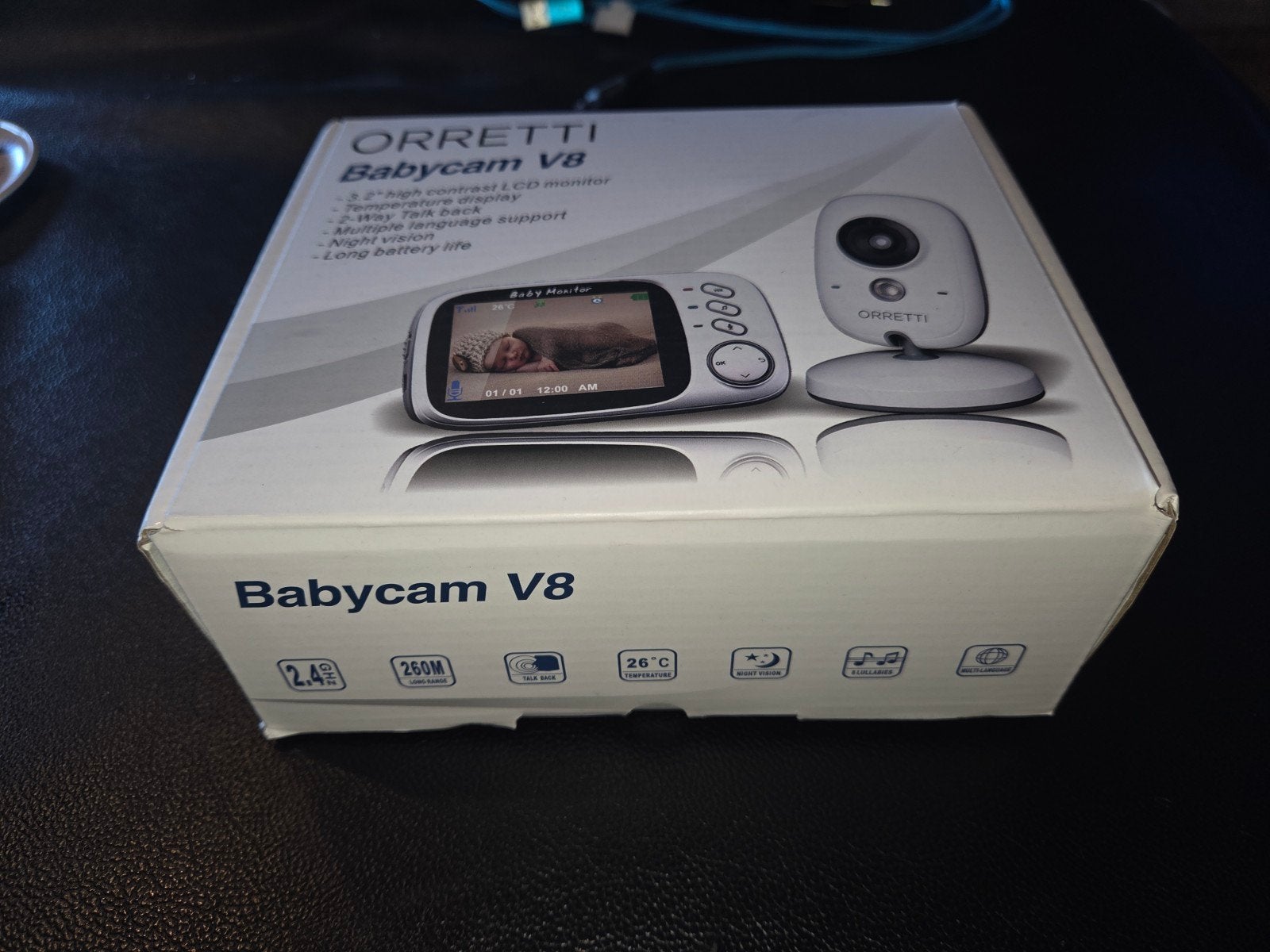 Orretti Babycam V8 Babyfoon met Camera met microfoon, Ophalen, Zo goed als nieuw, 250 meter of meer, Camera