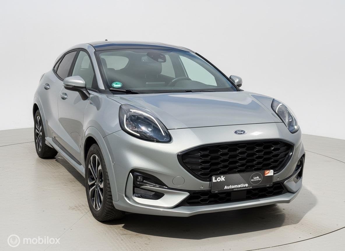 Ford Puma 1.0 EcoBoost Hybrid ST-Line X PANO|LED|B&O|TRKHK|A, Auto's, Ford, Zwart, Automatische klimaatregeling, 23 km/l, 665 kg