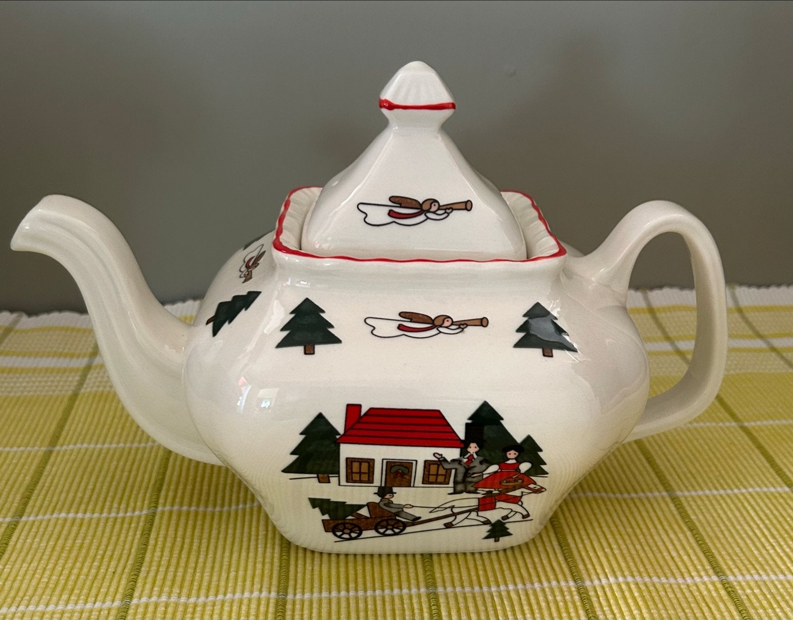 Kerst Theepot - Mason’s Christmas Village - Nieuw, Theepot/fluitketel, Nieuw, Ophalen of Verzenden, Steen/keramiek