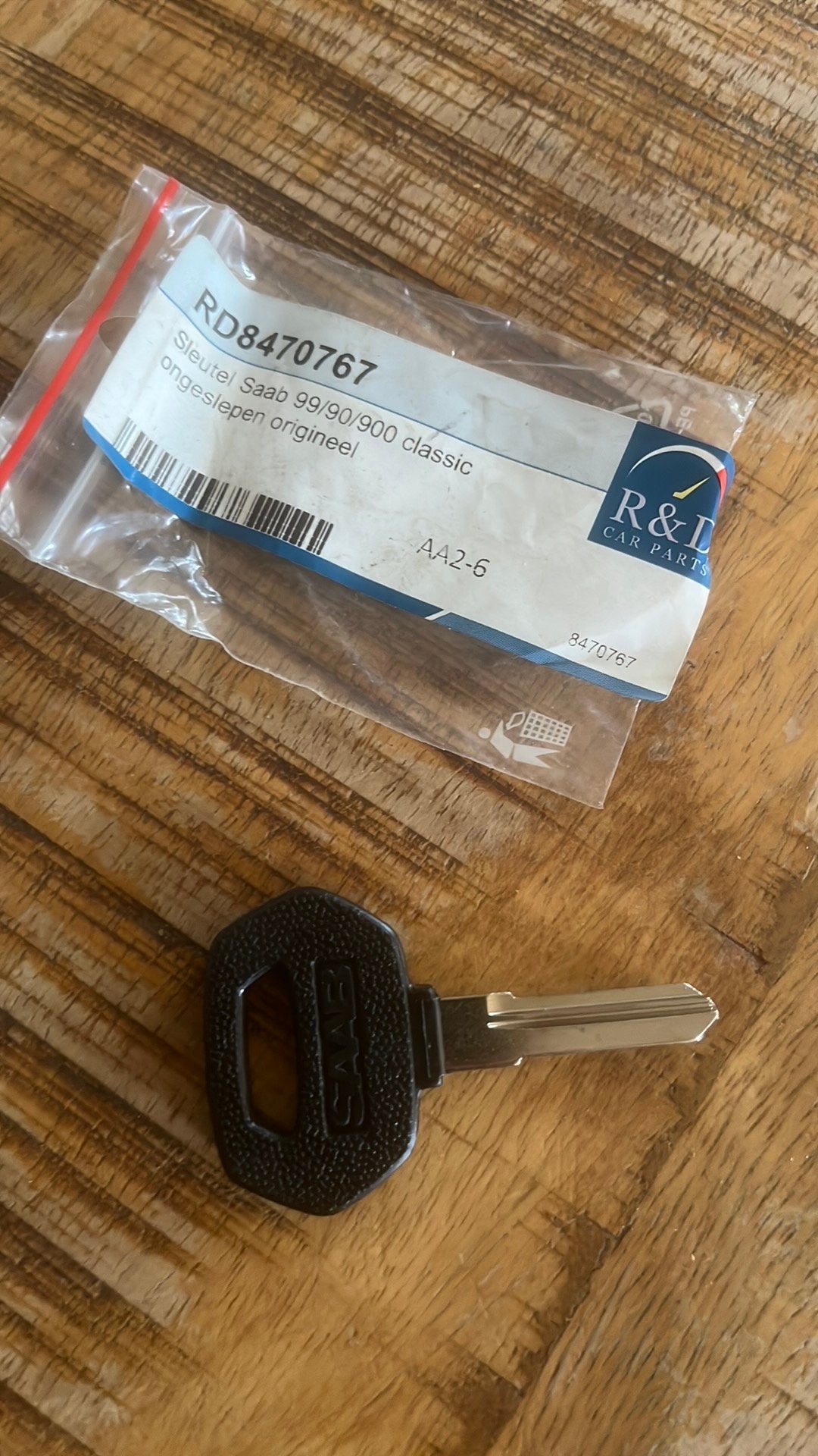 Ongeslepen Saab 900 classic sleutel 999100001, Ophalen of Verzenden, Nieuw, Saab