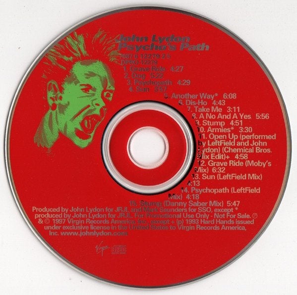 cd van John Lydon ‎– Psycho\'s Path, Verzenden, Zo goed als nieuw, Poprock