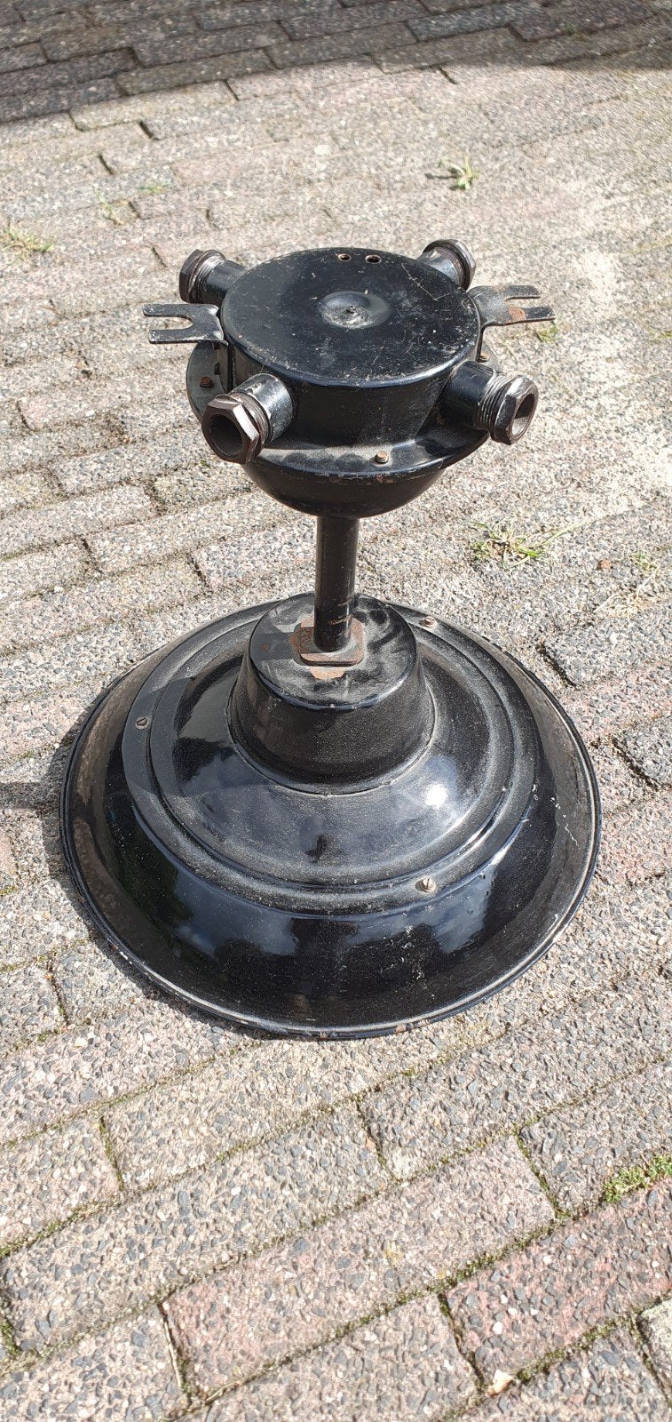 Oude Zwarte Emaille Lamp - Industriële Stijl, Ophalen
