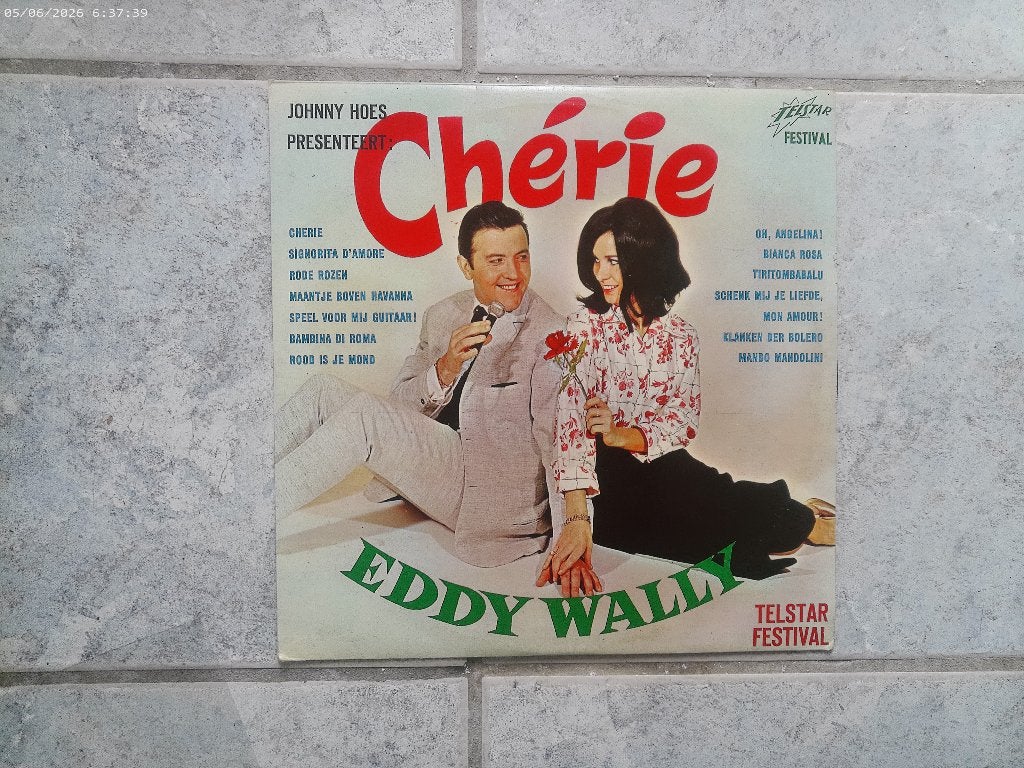 lp Eddy Wally - Cherie, Gebruikt, Ophalen of Verzenden, Levenslied of Smartlap, Inclusief binnenhoes
