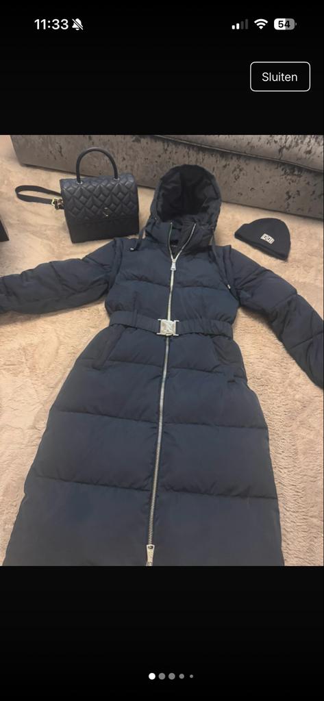 Nikkie winterjas, Kleding | Dames, Jassen | Winter, Ophalen of Verzenden, Zo goed als nieuw, Maat 36 (S), Blauw