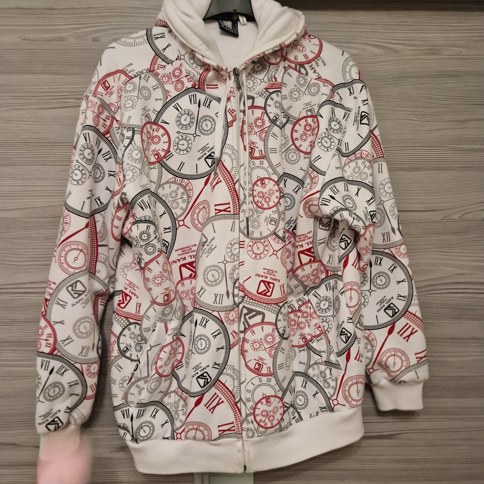 Karl Kani Hoodie met klokkenprint - Nieuw met kaartje, Maat 48/50 (M), Wit, Nieuw, Ophalen of Verzenden