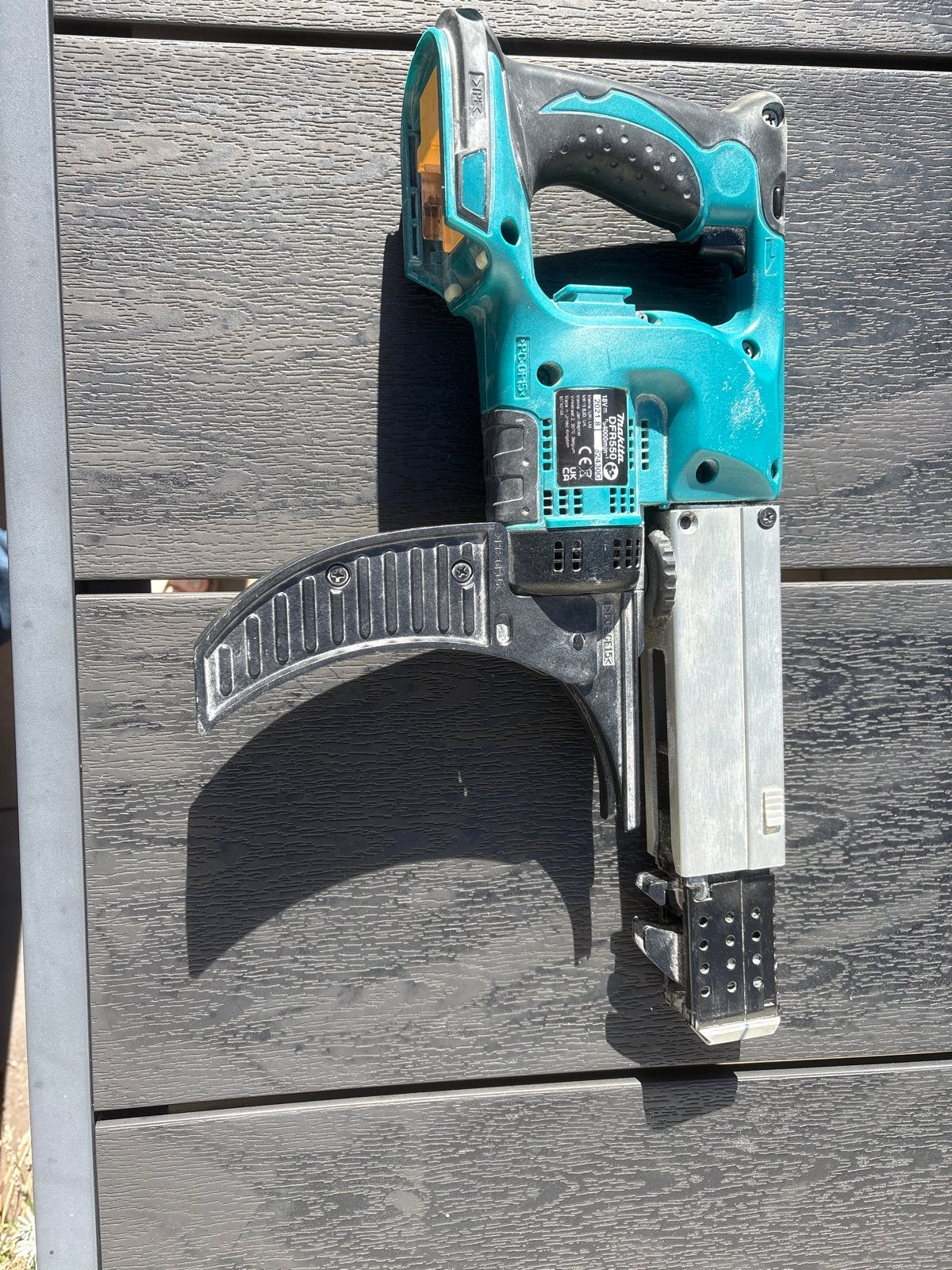 Makita DFR550 Accu schroefautomaat - gebruikt, Ophalen of Verzenden, Gebruikt, Accuboormachine, Makita