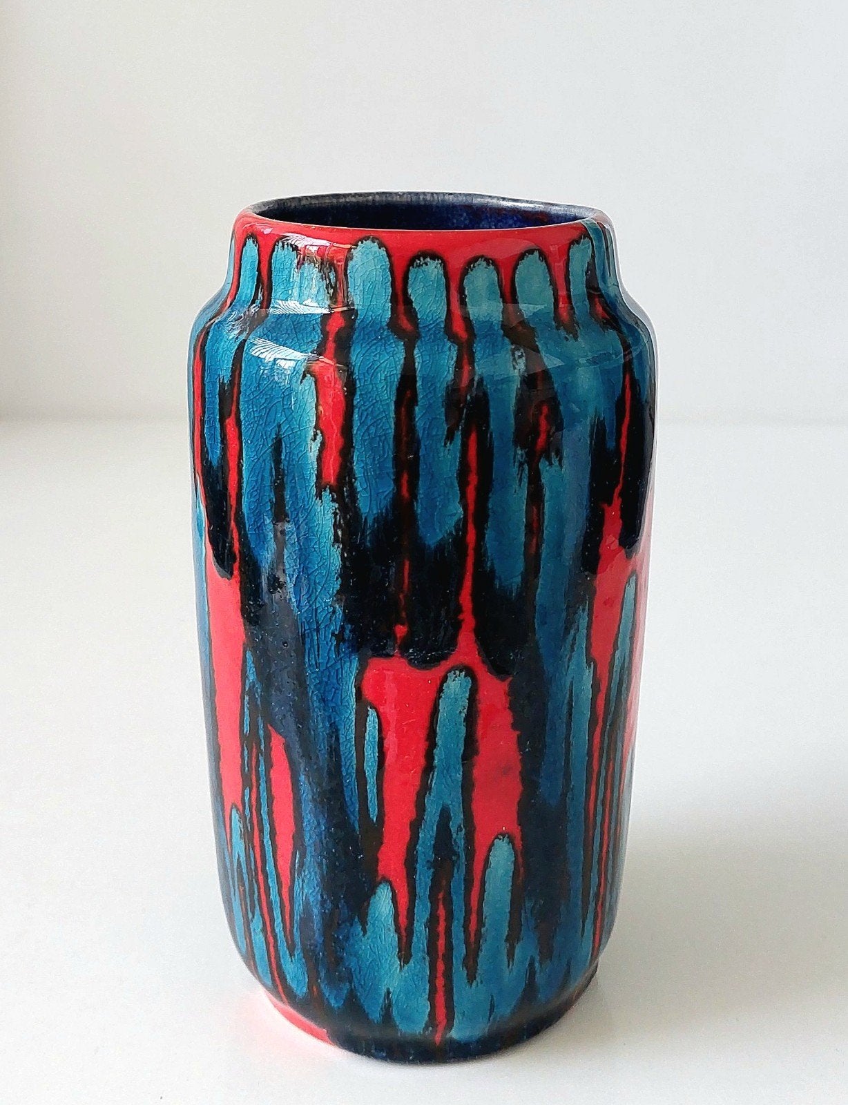 Vintage Retro Scheurich W. Germany Fat Lava Design Vaas Vase, Verzamelen, Ophalen of Verzenden, Huis en Inrichting