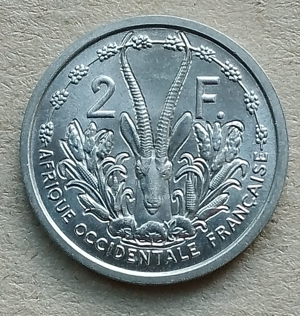 Frans West Afrika, 2 francs 1948, Ophalen of Verzenden, Overige landen, Losse munt