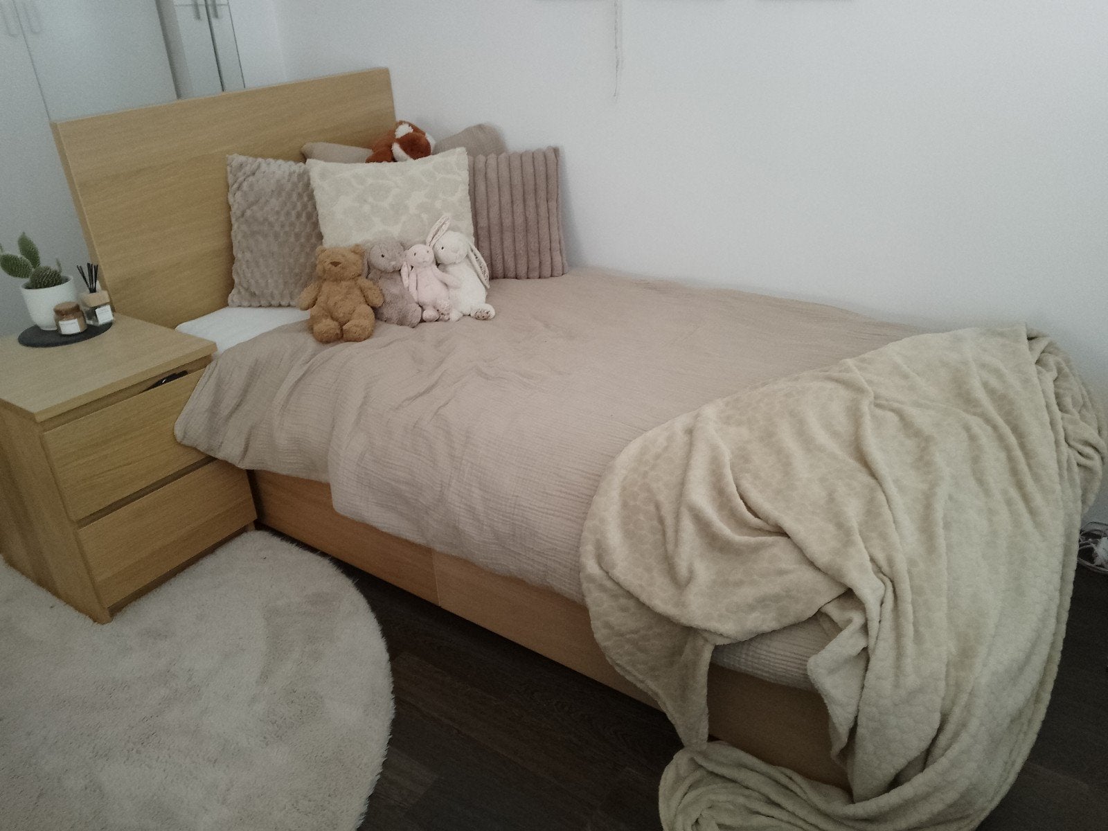 IKEA MALM Bedframe Zonder Lades 90x200 cm, Ophalen, 90 cm, Eenpersoons, Modern, Scandinavisch