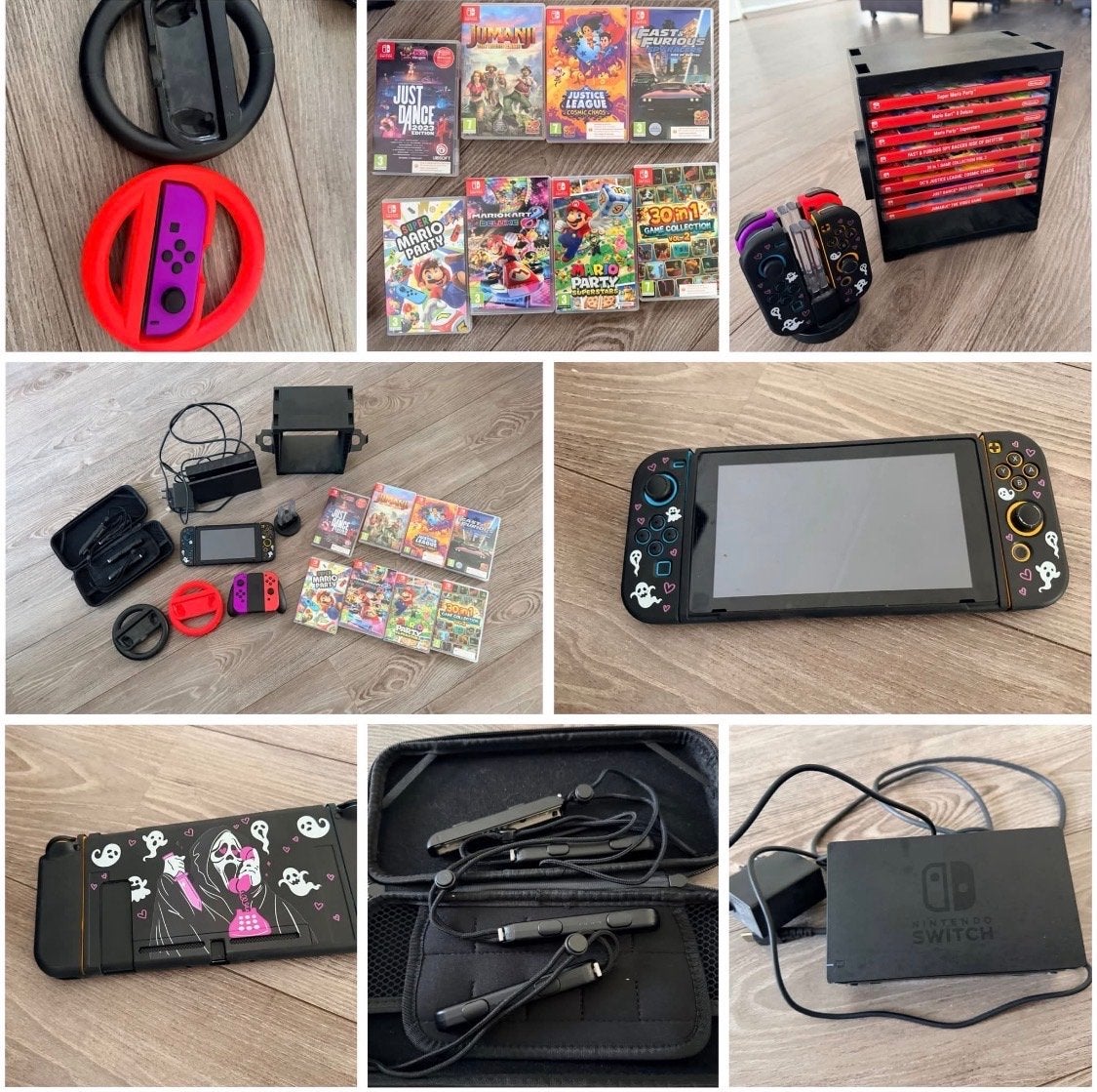 Nintendo Switch met spellen en accessoires, Spelcomputers en Games, Ophalen, Met games, Zo goed als nieuw, Switch Original