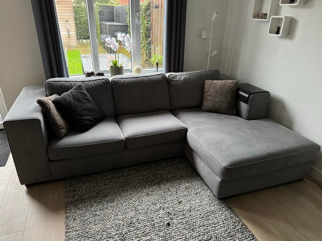 Royale kwaliteitsbank met Longchair Michelle Room108, Ophalen, 250 tot 300 cm, Hoekbank, Zo goed als nieuw