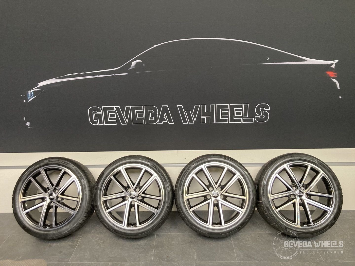 19” originele Audi A5 / S5 B10 RS velgen + banden 5x112  8B3, Auto-onderdelen, Banden en Velgen, 19 inch, -, -, Banden en Velgen