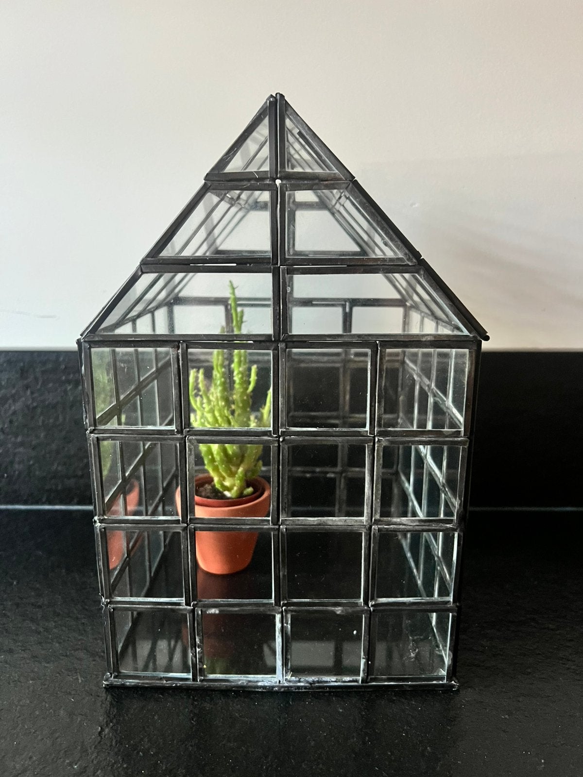 Glazen kasje planten terrarium huis, Verzenden, Glas, Zo goed als nieuw, Aluminium