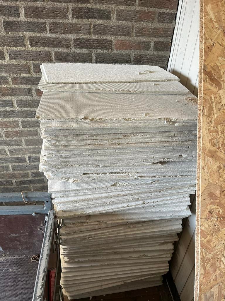 Systeem plafondplaten, Doe-het-zelf en Verbouw, Platen en Panelen, Ophalen, Gebruikt, Overige materialen, Minder dan 20 mm