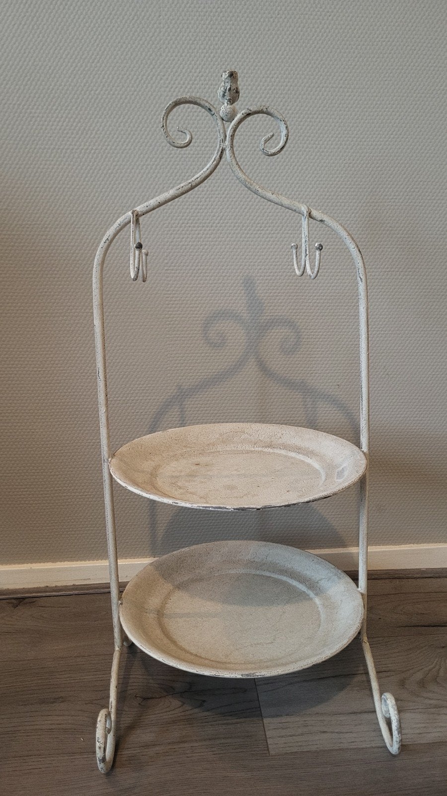 Decoratieve etagère/plantenrekje van metaal,  vintage sti, Ophalen, Vintage, Gebruikt, Metaal