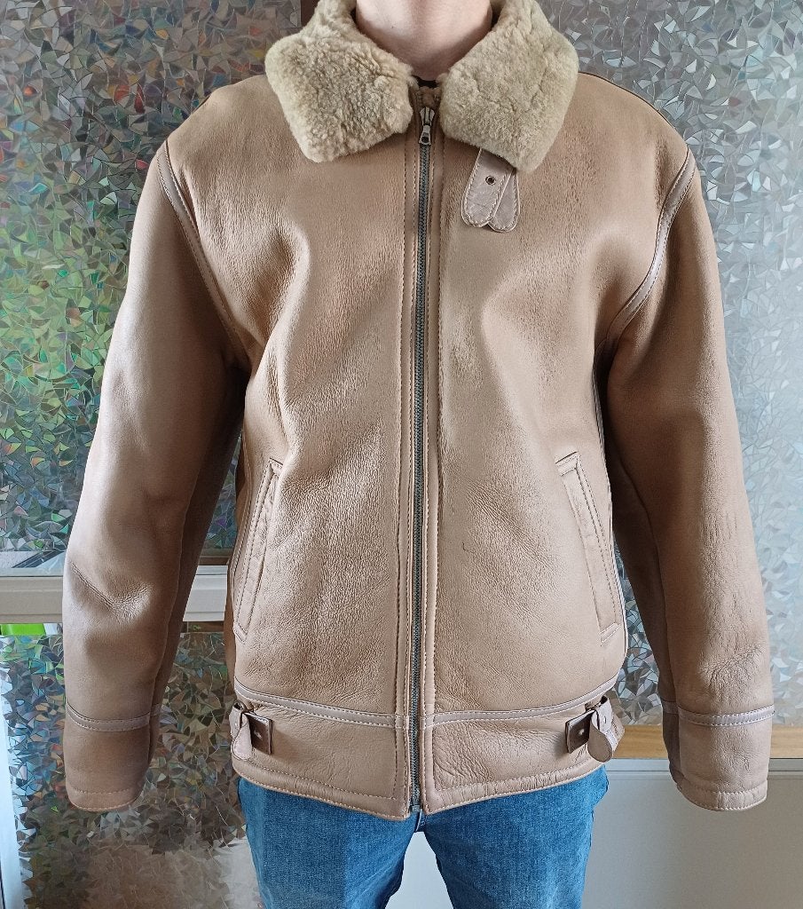 Vintage Teddyjas - Caticceli - maat 52 - Wormland, Maat 52/54 (L), Beige, Ophalen of Verzenden, Caticceli