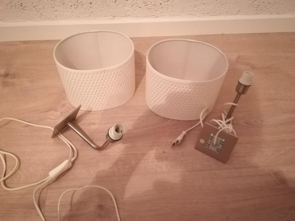 Wandlampen, set van 2 schemerlampen, Huis en Inrichting, Lampen | Wandlampen, Ophalen of Verzenden, Zo goed als nieuw