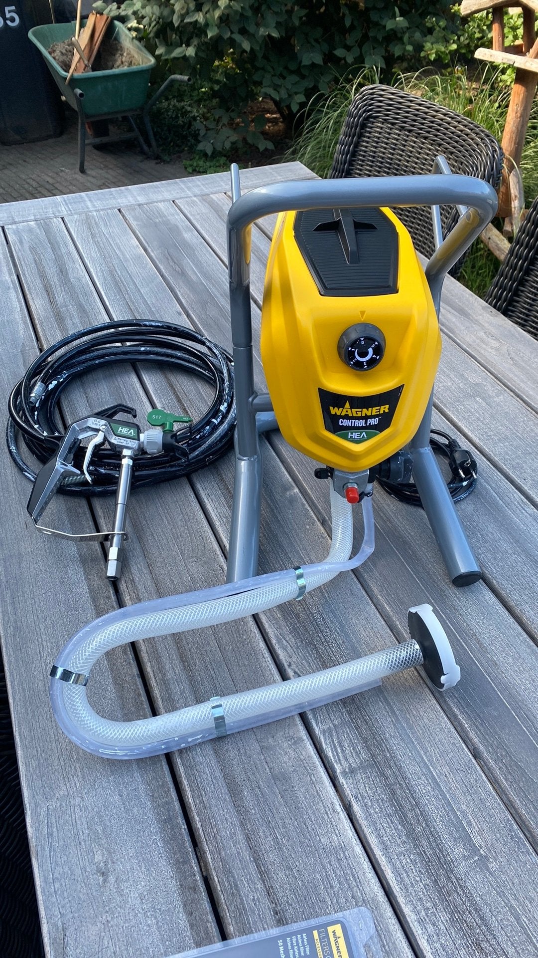 Wagner control pro 250M verfspuit met accessoires, Doe-het-zelf en Verbouw, Schildersmaterialen, Ophalen, Zo goed als nieuw, Verfspuit of Verfpomp