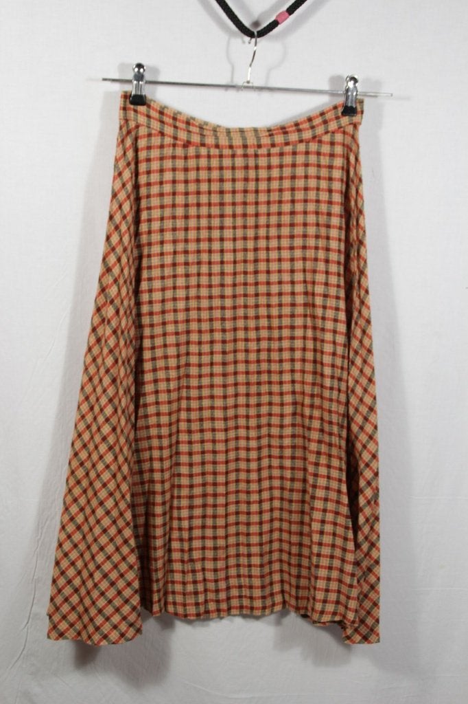 Leuke geruitte plissee rok Mt M, Maat 38/40 (M), Carnaval, ., Ophalen of Verzenden