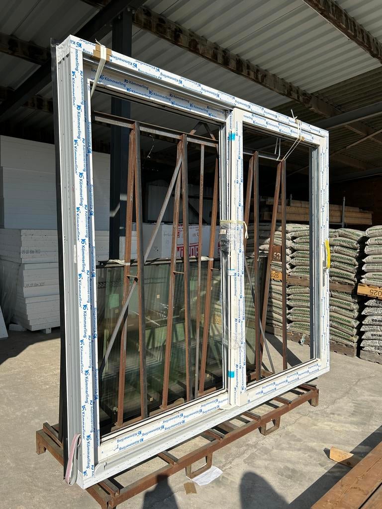 Schuifpui kunststof nieuw! 2750x2430 incl plisse hor, Ophalen, Kunststof, 225 cm of meer, Zo goed als nieuw