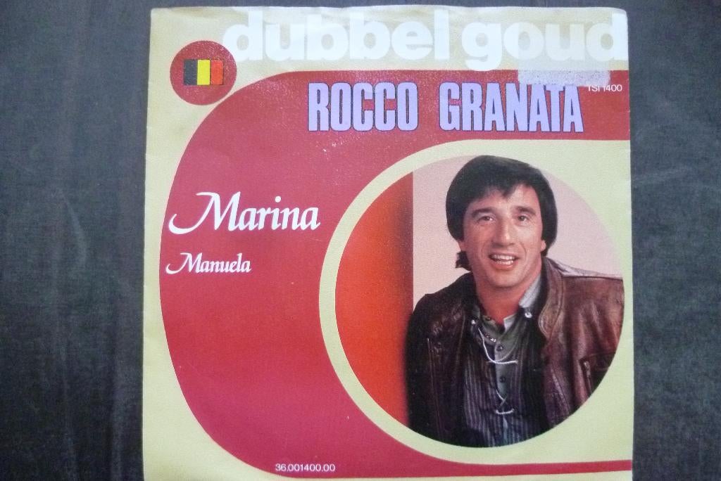 dubbelgoud / rocco granata - marina / manuela ( telstar ), Overige genres, 7 inch, Single, Ophalen of Verzenden