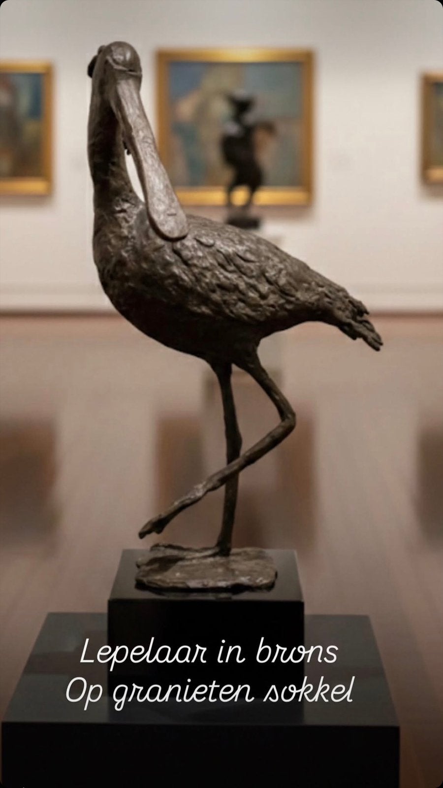 Bronzen sculptuur “de Lepelaar”, Beeld, Bruin, Europa, Vogel