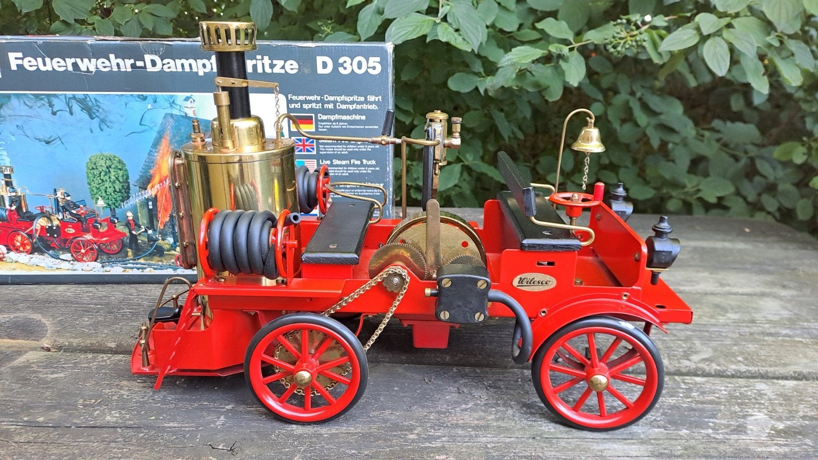 Wilesco D 305 Brandweer-Dampfspritze - Nieuwstaat, Ophalen of Verzenden, Zo goed als nieuw, Groter dan 1:32